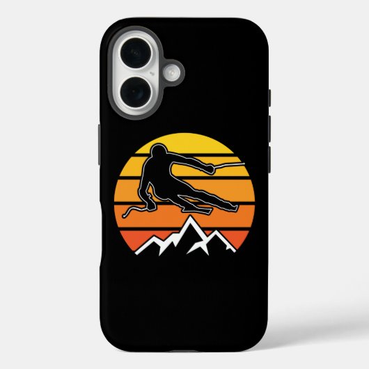 Retro Skiing Case-Mate iPhone Case (Achterkant)