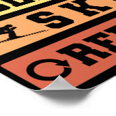 Retro Skiing Eat Sleep Ski Herhaal Skier Winter Poster (Hoek)