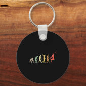 Retro Skiing Evolution For Skiers Skiing Season Sleutelhanger (Voorkant)