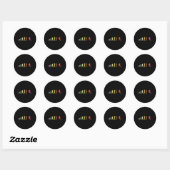 Retro Skiing Evolution Gift For Skiers  Ronde Sticker (Vel)