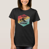 Retro Skiing Grandma 70's Skiers Ski Gift T-shirt (Voorkant)