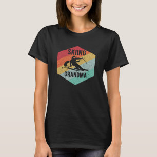 Retro Skiing Grandma 70's Skiers Ski Gift T-shirt