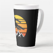 Retro Skiing Latte Mok (Rechterhoek)