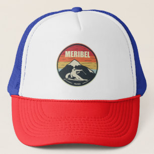Retro Skiing Meribel France Ski Trucker Pet