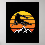 Retro Skiing Poster (Voorkant)