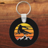 Retro Skiing Sleutelhanger (Voorkant)
