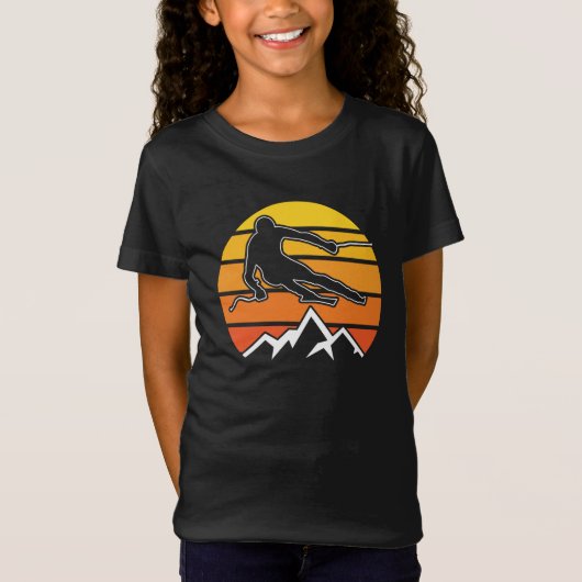 Retro Skiing T-shirt (Voorkant)