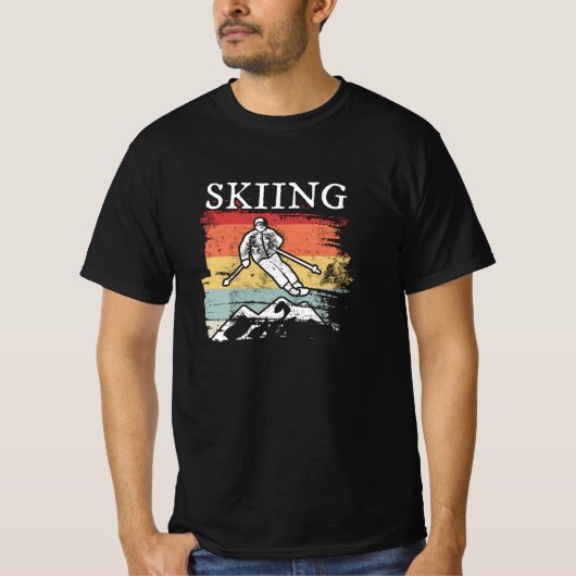 Retro Skiing T-shirt (Voorkant)