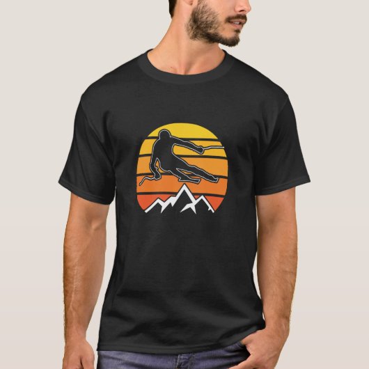 Retro Skiing T-shirt (Voorkant)