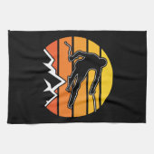 Retro Skiing Theedoek (Horizontaal)