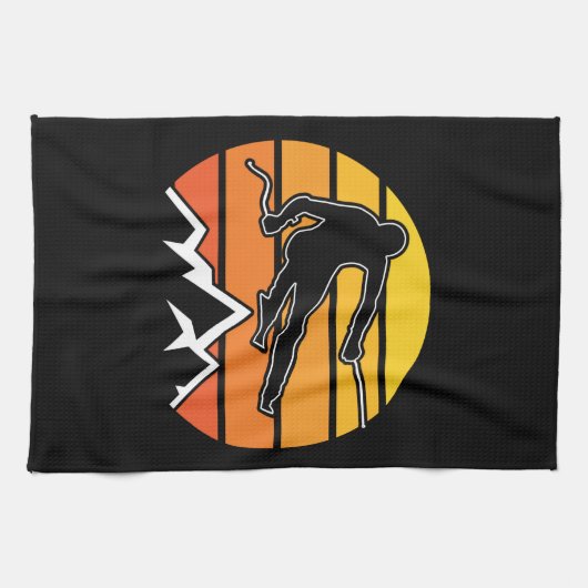 Retro Skiing Theedoek (Horizontaal)