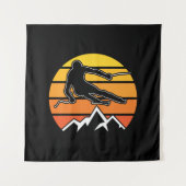 Retro Skiing Wandkleed (Voorkant)