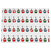 Retro skilift illustratie groot cadeauzakje (Voorkant)