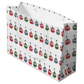 Retro skilift illustratie groot cadeauzakje (Achterkant Gekanteld)