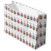 Retro skilift illustratie groot cadeauzakje (Voorkant Gekanteld)