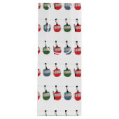 Retro skilift illustratie skiër wijn cadeautas (Voorkant)