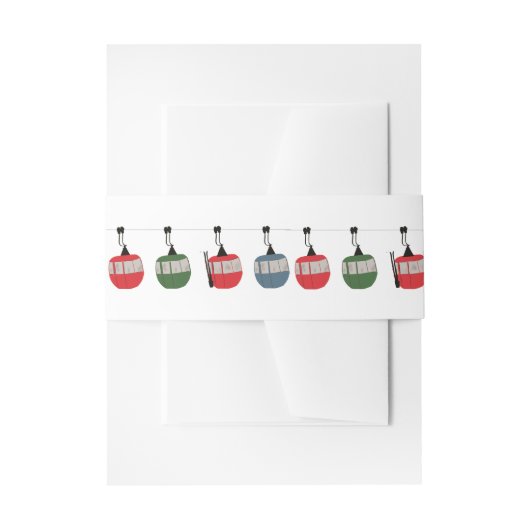 Retro skilift illustratie uitnodigingen wikkel (Voorkant Voorbeeld)