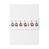 Retro skilift illustratie uitnodigingen wikkel (Achterkant Voorbeeld)