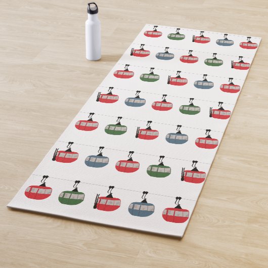 Retro skilift illustratie yogamat (In situ)