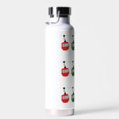 Retro skilift skiën illustratie waterfles (Rechts)