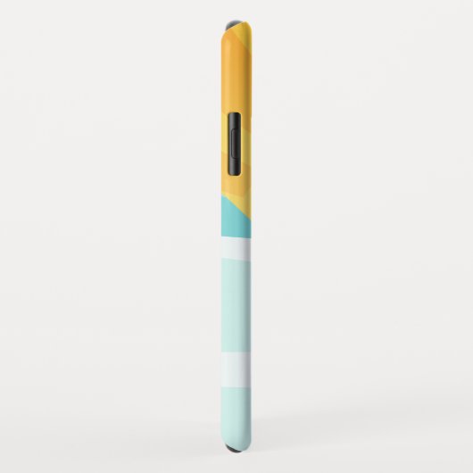 Retro Skiontwerp met Sneeuwlandschap Case-Mate iPhone Case (Achterkant/rechts)