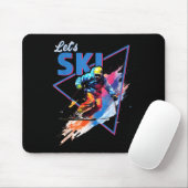 Retro Skipoeder  Ski Kleur Shred Design Muismat (Met muis)