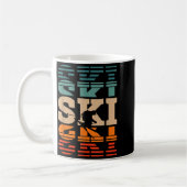 Retro skis ski koffiemok (Links)