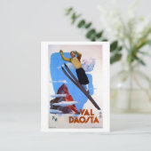  retro skispringen in Italië Briefkaart (Staand voorkant)