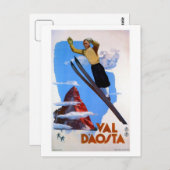  retro skispringen in Italië Briefkaart (Voorkant / Achterkant)