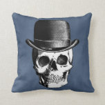 Retro Skull Head Kussen<br><div class="desc">Dit is een grote hand getrokken schedel. Het is uniek en zeer retro.</div>
