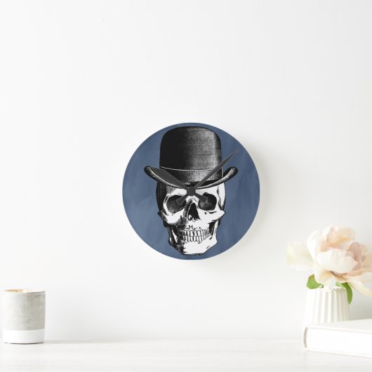 Retro Skull Head Ronde Klok (Huis)