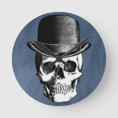 Retro Skull Head Ronde Klok (Voorkant)