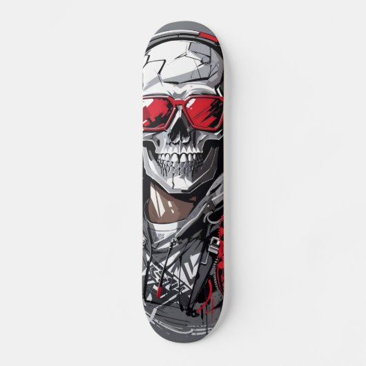 Retro Skull Persoonlijk Skateboard (Voorkant)