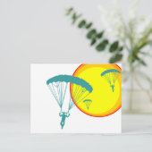 retro sky divers briefkaart (Staand voorkant)