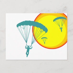 retro sky divers briefkaart