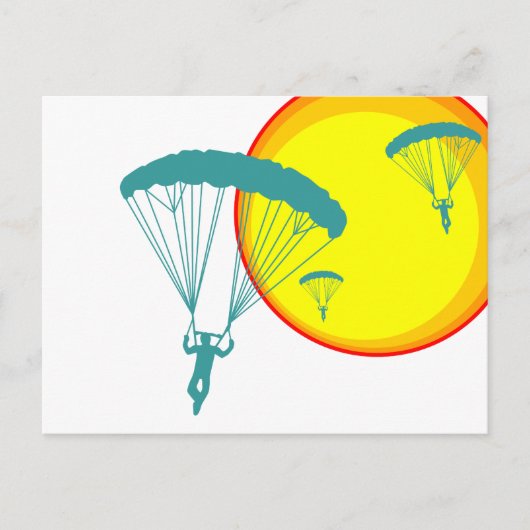 retro sky divers briefkaart (Voorkant)