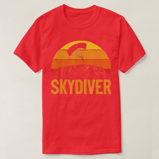 Retro Skydiver Skydiving Parachuting Skydi T-shirt (Design voorkant)