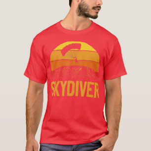 Retro  Skydiver Skydiving Parachuting Skydi T-shirt