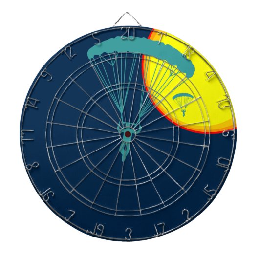 retro skydivers dartbord (Voorkant)