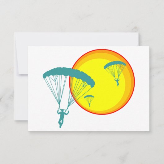 retro skydivers kaart (Voorkant)