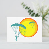 retro skydivers kaart (Staand voorkant)