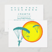 retro skydivers kaart (Voorkant / Achterkant)