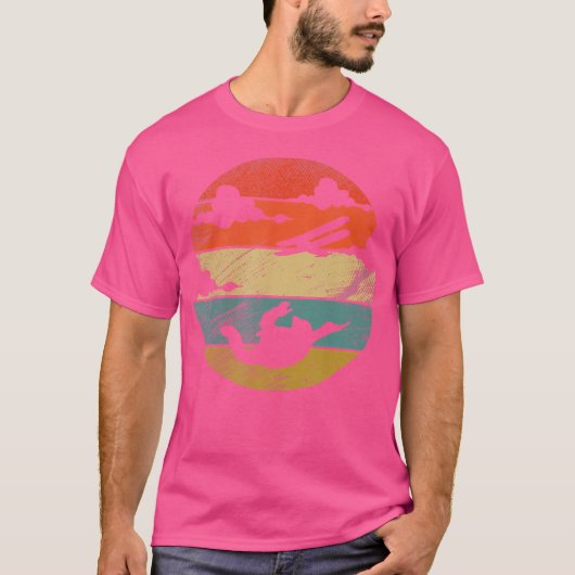 Retro Skydiving Funny Hobby T-shirt (Voorkant)