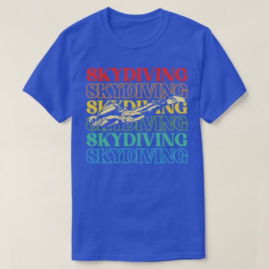 Retro Skydiving  Skydiver Parachuting Parac T-shirt (Design voorkant)