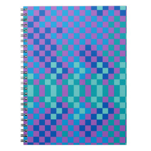 Retro slang checker geruit patroon  notitieboek