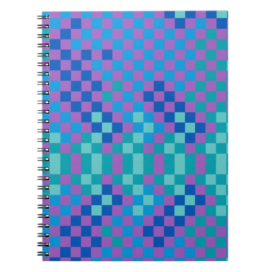 Retro slang checker geruit patroon notitieboek (Voorkant)
