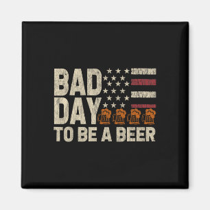Retro Slecht Dag Om Een Bier Te Zijn Usa Vlag Bier Magneet