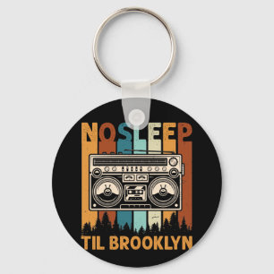 Retro Sleep Til Brooklyn Shirt Old School Portable Sleutelhanger