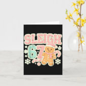 Retro Sleigh 67 Gingerbread Christmas Six Seven Me Kaart (Gele Bloem)