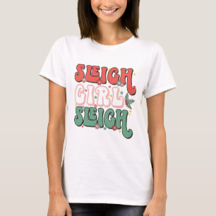 Retro  Sleigh Meisje Sleigh Feestelijk T-shirt
